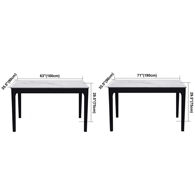 Modern Sintered Stone Dining Table Rectangular Table with Wood Four-leg Clearhalo ' dining_table' 'Dining Tables & Seating' 'Dining Tables' 'furn' 'furn_dining_table' 'Furniture' 'furniture_dining_table' 'Kitchen & Dining Furniture' 'kitchen&dining_furn' 'kitchen' 'kitchen_dining_table' 1200x1200_06147d61-b321-42fd-a4cc-7691999cf184
