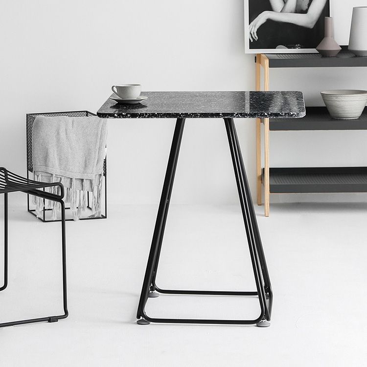 Modern Stone Geometric Dining Table Metal Base for Dining Room Clearhalo 'Dining Tables & Seating' 'Dining Tables' 'dining_table' 'furn' 'furn_dining_table' 'Furniture' 'Kitchen & Dining Furniture' 1200x1200_0614c80e-cc1d-49b8-b3d5-22712d2bffaf