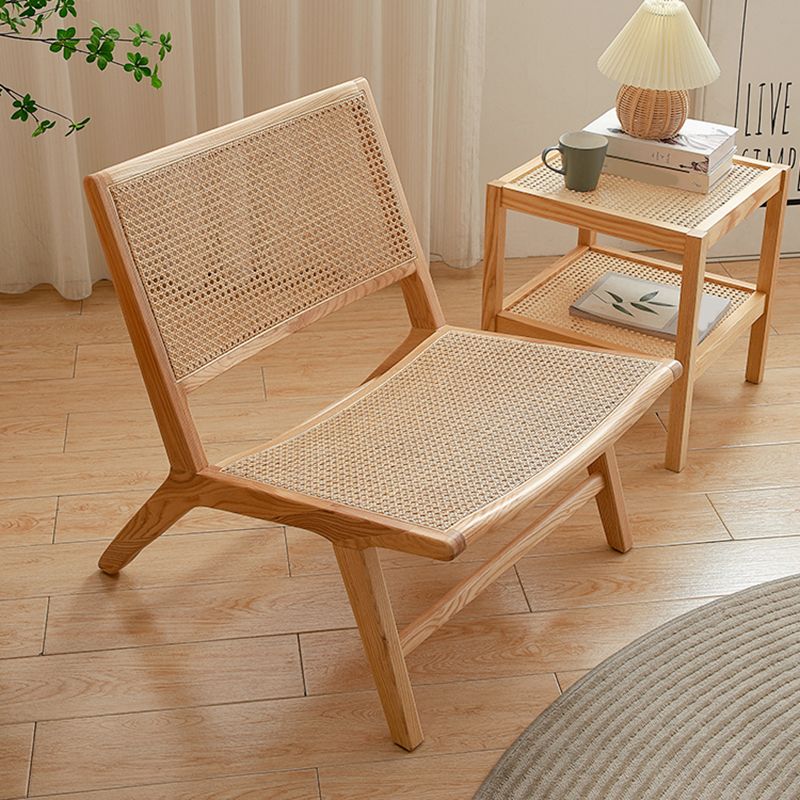 Woven Back Side Chair Solid Wood Lounge Accent Chair with Legs Clearhalo 'Accent Chairs' 'accent_chairs' 'Chairs & Seating' 'furn' 'furn_accent_chairs' 'Furniture' 'Living Room Furniture' 1200x1200_0614ca21-a699-4592-89c8-a67cf8bbf4fa
