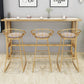 Modern Bar Height Table Faux Marble Top Bistro Table with Gold Base Clearhalo 'Bar Furniture' 'Bar Tables' 'bar_tables' 'furn' 'furn_bar_tables' 'Furniture' 'Kitchen & Dining Furniture' 1200x1200_0615a280-fcd9-4427-a3d7-b455d0056887