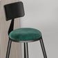 Glam Metal Barstool Velvet Bow Rester basse tabouret en finition mate pour la maison