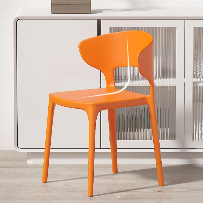 Minimalist Plastic Dining Armless Chair Colorful Wingback Side Chair Clearhalo 'Dining Chairs' 'Dining Tables & Seating' 'dining_chair' 'furn' 'furn_dining_chair' 'Furniture' 'furniture_dining_chair' 'Kitchen & Dining Furniture' 1200x1200_06170303-dd06-436a-b8bb-a115ef60af95