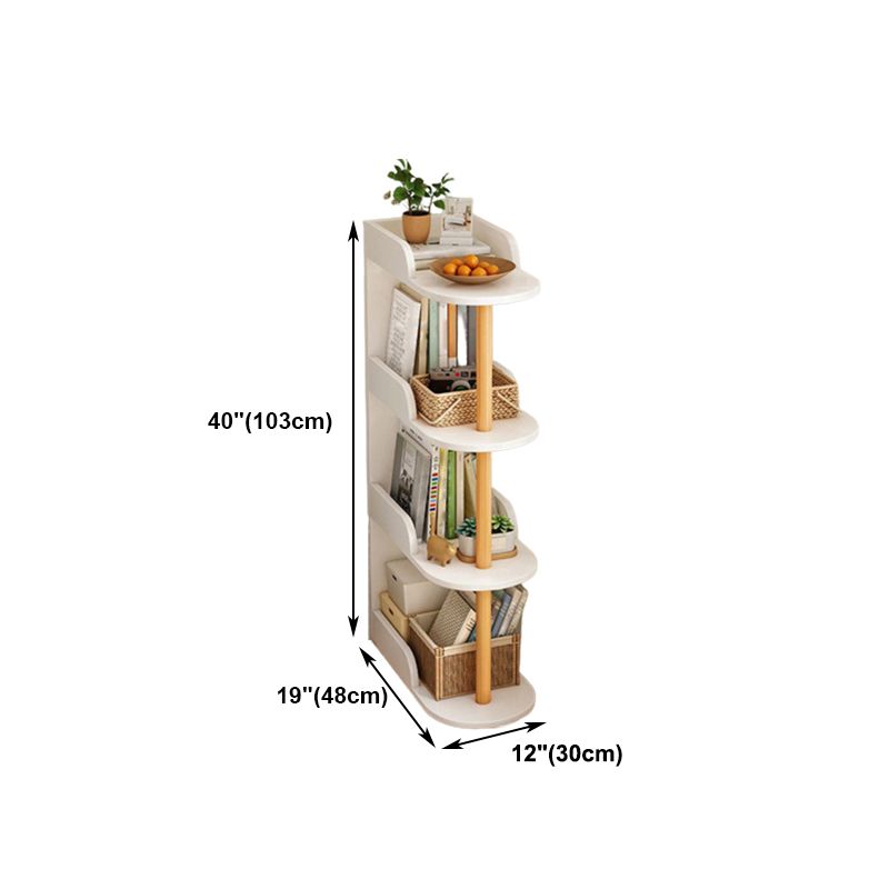 Modern Style Etagere Bookshelf Wooden Open Back Bookcase for Home