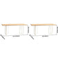 Modern Pine Solid Wood Table Rectangle Dining Table with Acrylic Double Pedestal Base Clearhalo ' dining_table' 'Dining Tables & Seating' 'Dining Tables' 'furn' 'furn_dining_table' 'Furniture' 'furniture_dining_table' 'Kitchen & Dining Furniture' 'kitchen&dining_furn' 'kitchen' 'kitchen_dining_table' 1200x1200_06182be9-99be-450e-9493-92b679ba0a16
