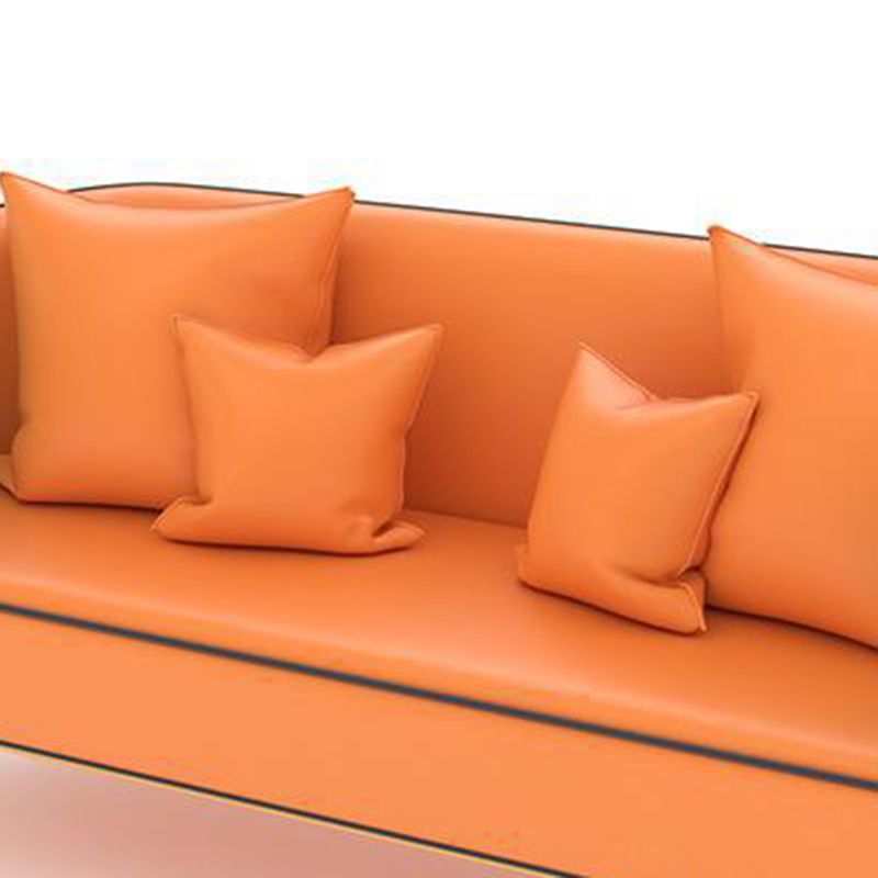 Sofá de brazo de esmoquin moderno 29.53 "HE SEATIS DE LEATRA FAUX DE H CON MARCO DE ORO