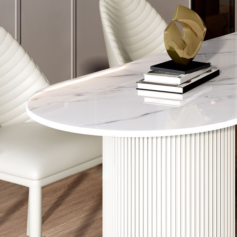 Sintered Stone Top Luxury White Table Table with Double Pedestal Base for Restaurant Clearhalo ' dining_table' 'Dining Tables & Seating' 'Dining Tables' 'furn' 'furn_dining_table' 'Furniture' 'furniture_dining_table' 'Kitchen & Dining Furniture' 'kitchen&dining_furn' 'kitchen' 'kitchen_dining_table' 1200x1200_061878a1-130a-4c2a-b403-45f76a7135af