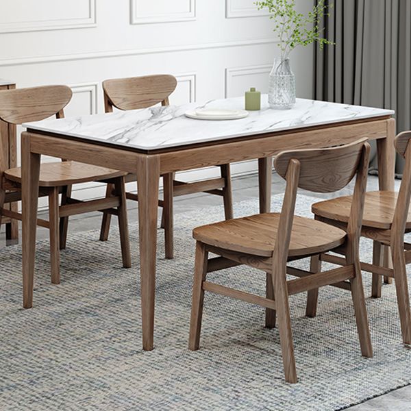 Collezione sala da pranzo in stile Midcentury Collezione Stone 4 gambe Tavolo da pranzo