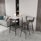 Industrial Black Metal Bar Table Rectangle Top 41.3"H Bistro Table with Footrest Clearhalo 'Bar Furniture' 'Bar Tables' 'bar_tables' 'furn' 'furn_bar_tables' 'Furniture' 'furniture_bar_tables' 'Kitchen & Dining Furniture' 1200x1200_0618d394-1162-4ef3-ad75-a0f29b215b33