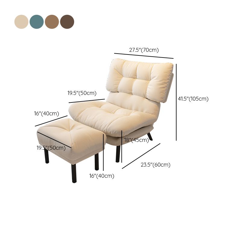 Scandinavian Recliner Chair Metal Manual Recliner Chair with Footrest Clearhalo 'Chairs & Seating' 'furn' 'furn_recliners' 'Furniture' 'Living Room Furniture' 'Recliners' 1200x1200_061abff9-37fa-434d-9460-fdfc30492701