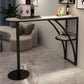 Modern White Marble Bar Table with Specialty Table Top Black Pedestal Table - 42" H Clearhalo 'Bar Furniture' 'Bar Tables' 'bar_tables' 'furn' 'furn_bar_tables' 'Furniture' 'furniture_bar_tables' 'Kitchen & Dining Furniture' 1200x1200_061d32d4-6d7f-48c7-8623-b17dcab410ea
