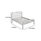 Contemporary Style Bed Frame Metal Standard Bed with Headboard