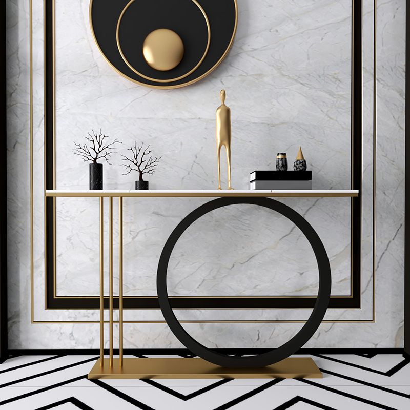 Tavolo console glam rettangolare tavolo console di finitura antica in marmo