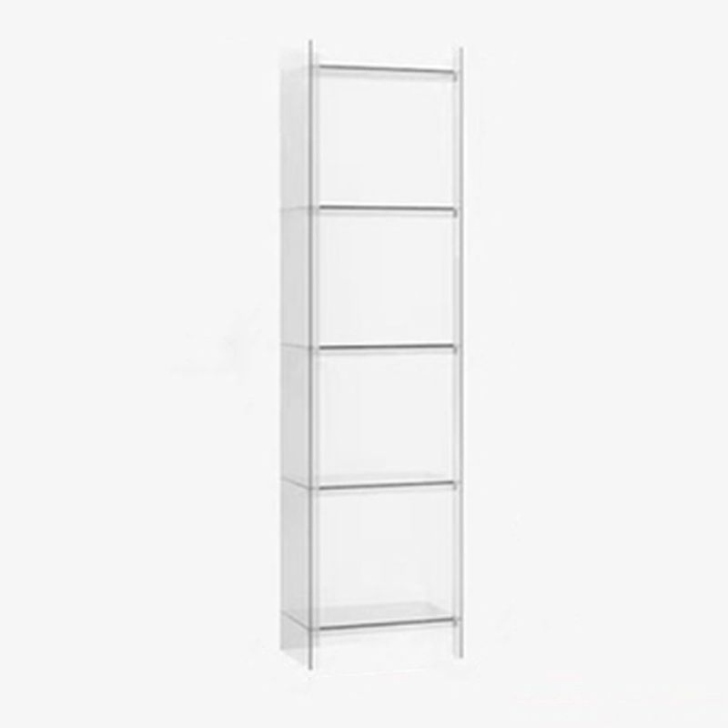Glam Style Acrylic Standard Bookcase Vertical Closed Back Bookshelf Clearhalo 'Bookcases' 'furn' 'furn_bookcases' 'Furniture' 'furniture_bookcases' 'Office Furniture' 1200x1200_0626dfbd-80e2-483a-a5ac-4015c8c8d4d4