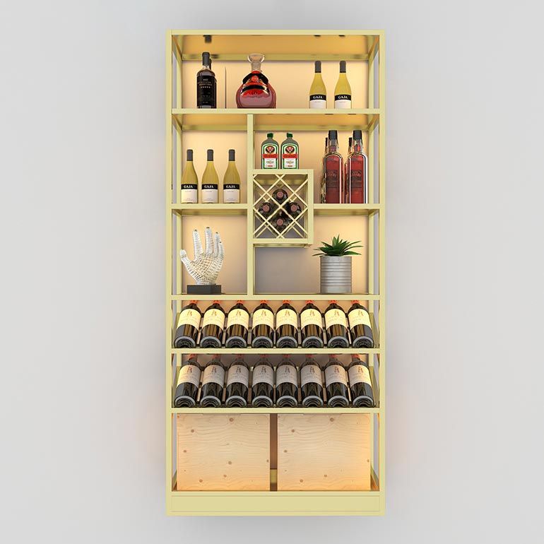 Freestanding Luxury Wine Jail Metal with Shelf Wine Rack Kit 11.8"Wide Clearhalo 'furn' 'furn_wine_racks' 'Furniture' 'Kitchen & Dining Furniture' 'Wine Racks' 'wine_racks' 1200x1200_06270ad9-7fc4-42ac-8575-c91d3c7ef917
