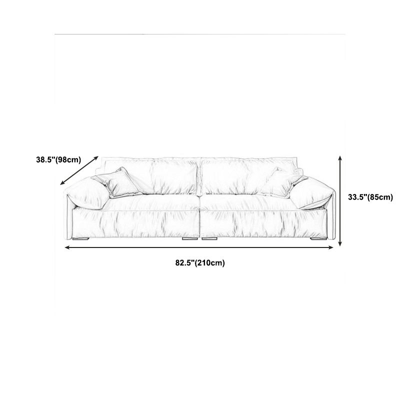 Ivory Stain Resistant Settee Furniture Faux Leather Pillow Top Arm Setee Clearhalo 'furn' 'furn_sofas' 'Furniture' 'furniture_sofas' 'kitchen' 'kitchen_sofas' 'Living Room Furniture' 'Sofa' 'sofas' 1200x1200_06271ac6-a21b-4bae-8609-fb6166dfe667