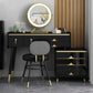 Glam Slate Top Vanity Dressing Table 7 Drawers Vanity Makeup Table Set