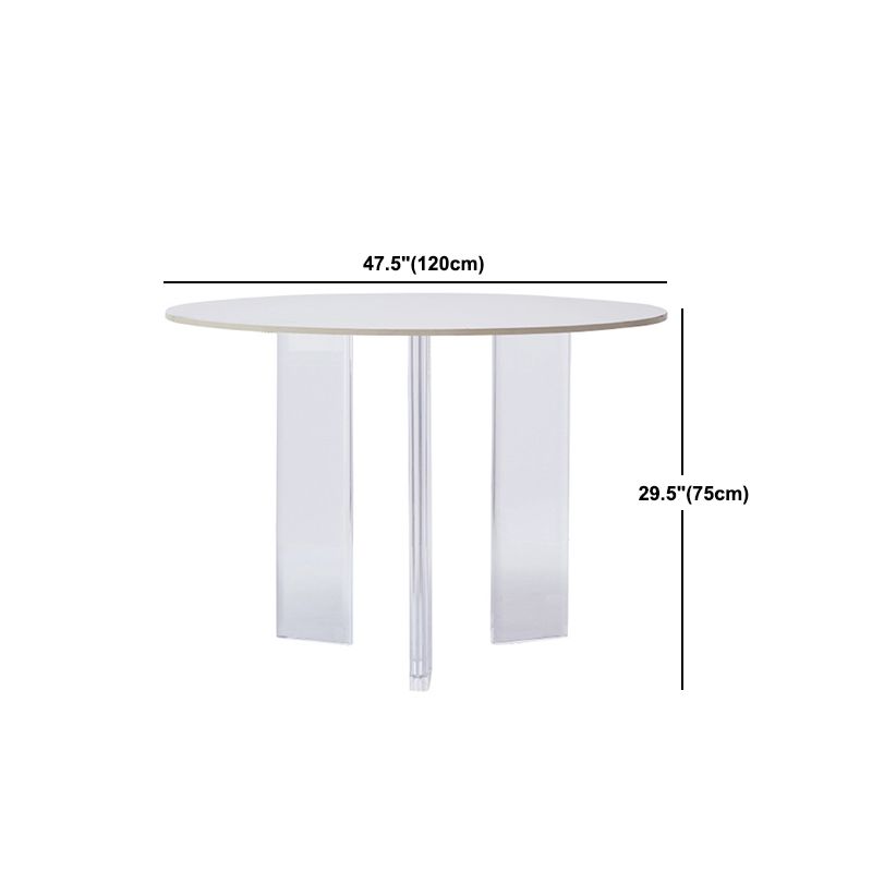 Set da pranzo moderno da 1/3 pezzi Tavolo da pranzo rotondo in pietra per la cucina della sala da pranzo