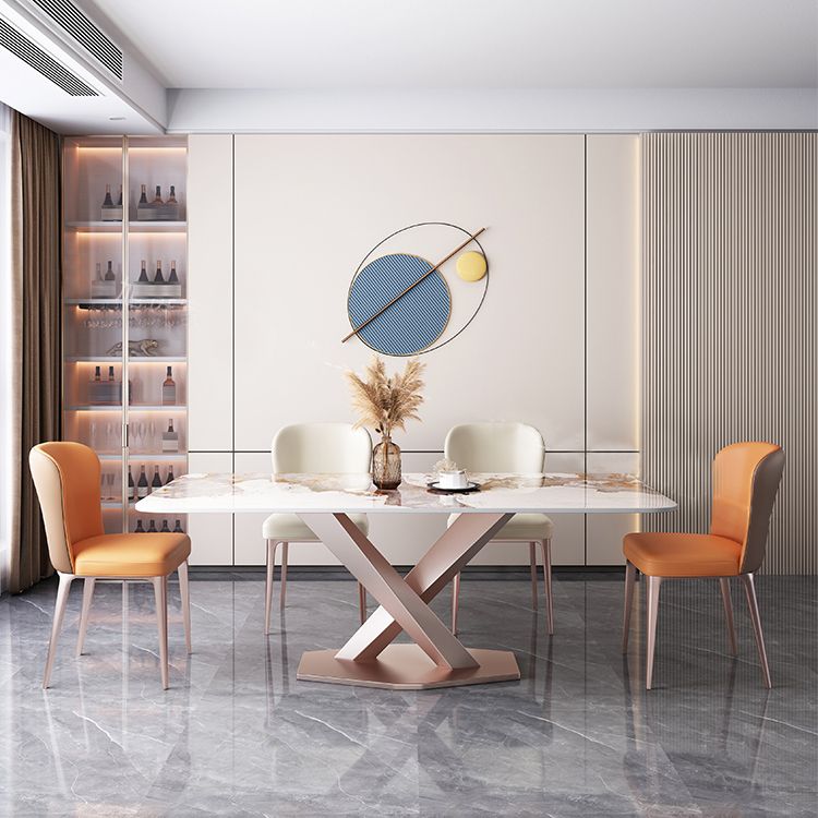 Nordic Glam Style Metal Chairs Dining Armless Chair for Kitchen Clearhalo 'Dining Chairs' 'Dining Tables & Seating' 'dining_chair' 'furn' 'furn_dining_chair' 'Furniture' 'furniture_dining_chair' 'Kitchen & Dining Furniture' 1200x1200_06293f4e-1f32-4607-a12f-9a66ae313f8a