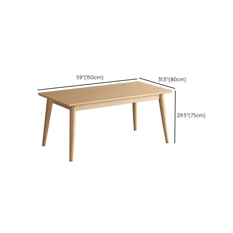 Contemporary Wooden Dining Table Rectangle Table with Wood Legs for Home Use Clearhalo 'Dining Tables & Seating' 'Dining Tables' 'dining_table' 'furn' 'furn_dining_table' 'Furniture' 'Kitchen & Dining Furniture' 1200x1200_062afd7d-087e-4fec-8b27-bd5db5b0429d