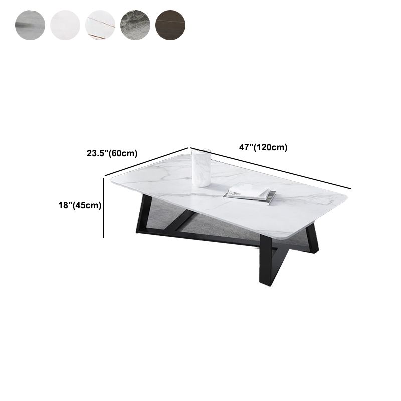 Single Slate Rectangle Coffee Table Modern Minimalist Coffee Table Clearhalo 'Coffee & Accent Tables' 'Coffee Tables' 'coffee_tables' 'furn' 'furn_coffee_tables' 'Furniture' 'Living Room Furniture' 1200x1200_062bf3c5-28f8-497a-a6c5-23a350a33d98