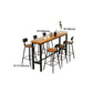 Modern Style Brown Bar Table Pine Wood and Iron Coffee Shop Bar Table Clearhalo 'Bar Furniture' 'Bar Tables' 'bar_tables' 'furn' 'furn_bar_tables' 'Furniture' 'furniture_bar_tables' 'Kitchen & Dining Furniture' 'kitchen&dining_furn' 'kitchen' 1200x1200_062c968d-f77b-4eb8-b7e6-20dfdd1edfb0