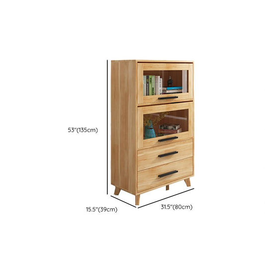 Estante de estilo moderno estantería de madera estándar en marrón