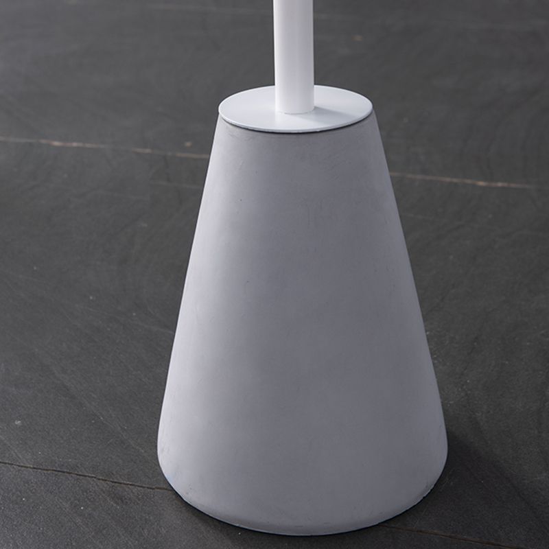 Pedestal 1 Single Coffee Table Mid-Century Modern Cocktail Table with Metal Top