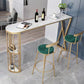 Marble Bar Table with Specialty Table Top Double Pedestal Table - 41.3" H Clearhalo 'Bar Furniture' 'Bar Tables' 'bar_tables' 'furn' 'furn_bar_tables' 'Furniture' 'furniture_bar_tables' 'Kitchen & Dining Furniture' 1200x1200_062f2400-55be-4a7a-b81b-0f46c41b67cf