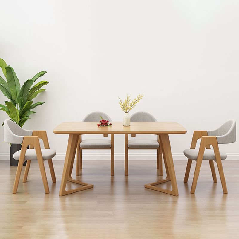 Modern Style Solid Wood Dining Table Brown Rectangle Table for Kitchen Dining Room, 47"L x 29.5"H Clearhalo ' dining_table' 'Dining Tables & Seating' 'Dining Tables' 'furn' 'furn_dining_table' 'Furniture' 'furniture_dining_table' 'Kitchen & Dining Furniture' 'kitchen&dining_furn' 'kitchen' 'kitchen_dining_table' 1200x1200_06309965-06fb-4b77-aae7-d8be6edf3f11