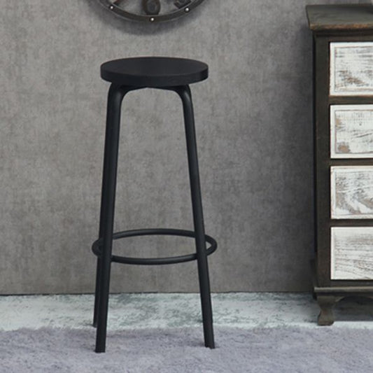 Industrial Armless Backless Counter Stool Iron Cafe Bar Stool with Seat and Pedal Clearhalo 'Bar Furniture' 'Bar Stools' 'bar_stools' 'furn' 'furn_bar_stools' 'Furniture' 'furniture_bar_stools' 'Kitchen & Dining Furniture' 1200x1200_063127c0-aac2-49c0-be93-1b5c2ba91352