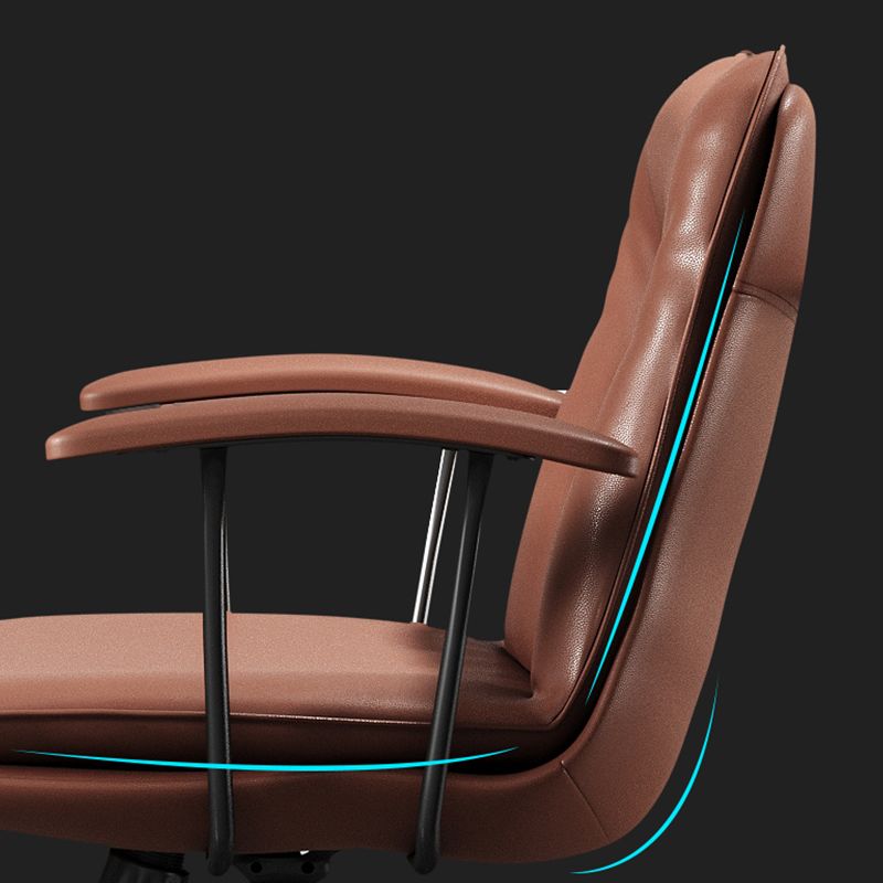 モダンなオフィスチェア固定されたアームズデスクチェアとホーム用の車輪付き