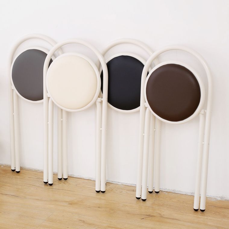 Contemporary Side Chair Metal Open Back Dining Chair for Indoor