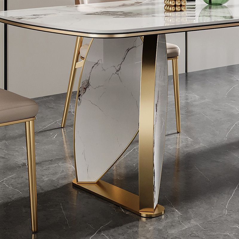 Luxueux 1/4/5/7 pièces rectangle ensemble de restauration en pierre fritté.