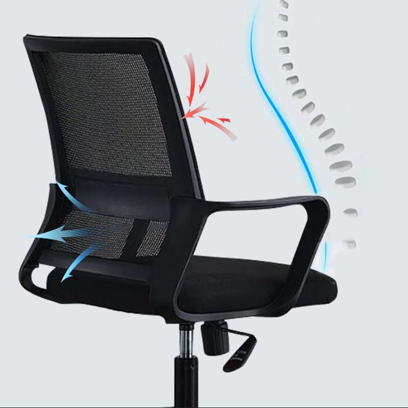 Ergonomic Mesh Mid-Back Desk Chair Tilt Mechanism Office Chair Clearhalo 'furn' 'furn_office_chair' 'Furniture' 'Office Chairs' 'Office Furniture' 'office_chair' 1200x1200_0632034a-1a6f-454d-b899-5998b0c8bd76