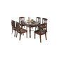 Solid Wood Extendable Dining Table Set 5/7 Pieces Dining Set for Kitchen