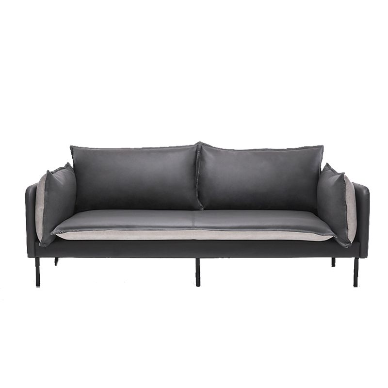 Nordic Style Ledersofa Quadrat -Tuftedofa für Wohnzimmer