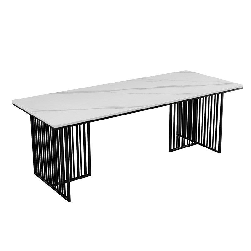 Contemporary Stone Office Desk Rectangular Shape Task Desk with 2 Legs Clearhalo 'furn' 'furn_office_desk' 'Furniture' 'Office Desks' 'Office Furniture' 'office_desk' 1200x1200_063651fa-eaf2-4050-a39b-088c78029e72