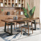 Industrial Style Rectangle Dining Table Wooden Table with Metal Legs for Home Use Clearhalo 'Dining Tables & Seating' 'Dining Tables' 'dining_table' 'furn' 'furn_dining_table' 'Furniture' 'Kitchen & Dining Furniture' 1200x1200_0637820a-0aed-4d92-8500-a8b31974c820