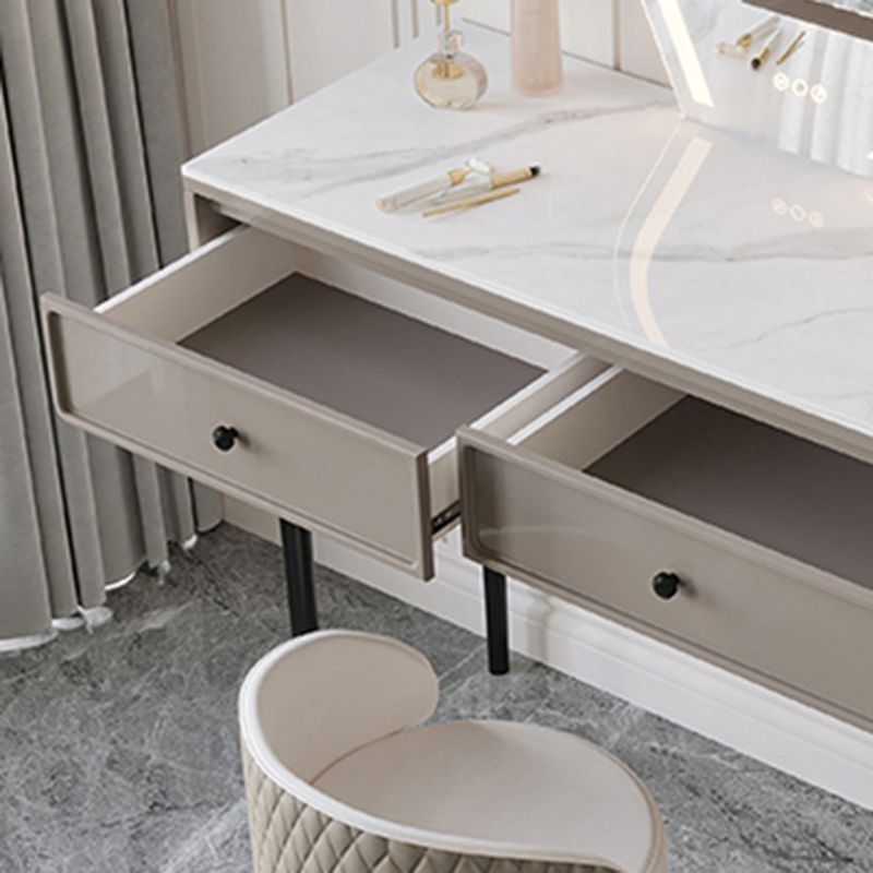 2 opbergladen make -up ijdelheid bureau tafel vast hout ijdelheid