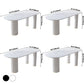 Metal Contemporary Free Form Table Marble Top Table for Dining Room and Kitchen Clearhalo ' dining_table' 'Dining Tables & Seating' 'Dining Tables' 'furn' 'furn_dining_table' 'Furniture' 'furniture_dining_table' 'Kitchen & Dining Furniture' 'kitchen&dining_furn' 'kitchen' 'kitchen_dining_table' 1200x1200_06381b12-8a3f-43c8-9391-aa511dfcb0a8