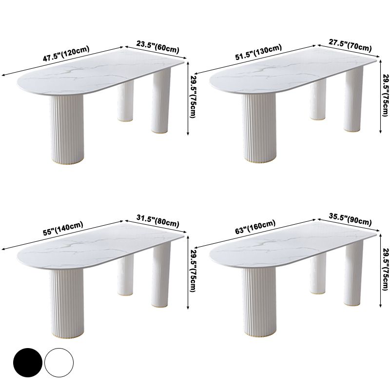 Metal Contemporary Free Form Table Marble Top Table for Dining Room and Kitchen Clearhalo ' dining_table' 'Dining Tables & Seating' 'Dining Tables' 'furn' 'furn_dining_table' 'Furniture' 'furniture_dining_table' 'Kitchen & Dining Furniture' 'kitchen&dining_furn' 'kitchen' 'kitchen_dining_table' 1200x1200_06381b12-8a3f-43c8-9391-aa511dfcb0a8