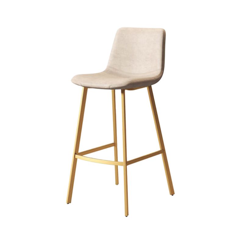 Modern Backrest Armless Counter Stool Iron Milk Tea Shop Bar Stool with Leather Cushion Clearhalo 'Bar Furniture' 'Bar Stools' 'bar_stools' 'furn' 'furn_bar_stools' 'Furniture' 'Kitchen & Dining Furniture' 1200x1200_06396b0d-6764-4124-8369-a99802c79525