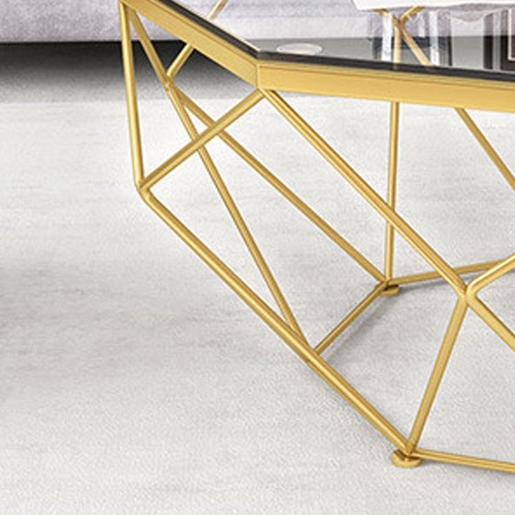 グラスコーヒーテーブル17.72 "Hリビングルーム用のフレームカクテルテーブル