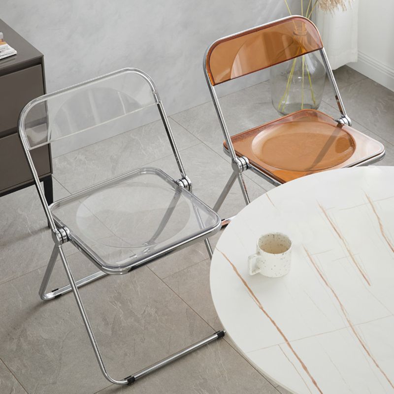 Industrial Design Folding Plastic Side Chairs Open Back Dining Side Chair Clearhalo ' kitchen&dining_furn' 'Dining Chairs' 'Dining Tables & Seating' 'dining_chair' 'furn' 'furn_dining_chair' 'Furniture' 'furniture_dining_chair' 'Kitchen & Dining Furniture' 'kitchen' 1200x1200_063dde87-ebb2-455e-9c91-f6f24bd908d9