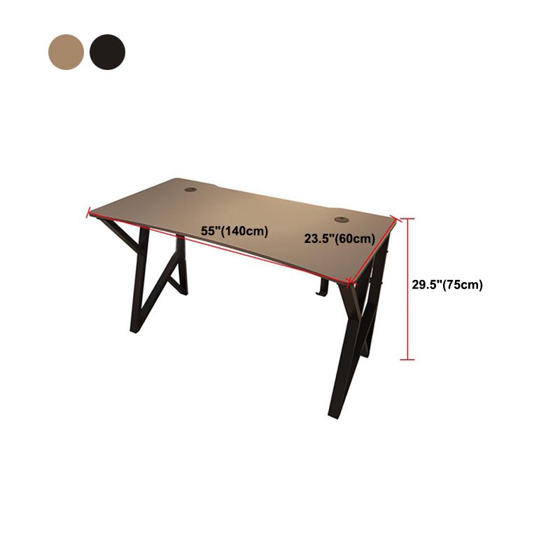 Industriële houten computer bureau slaapkamer bureau met metalen benen