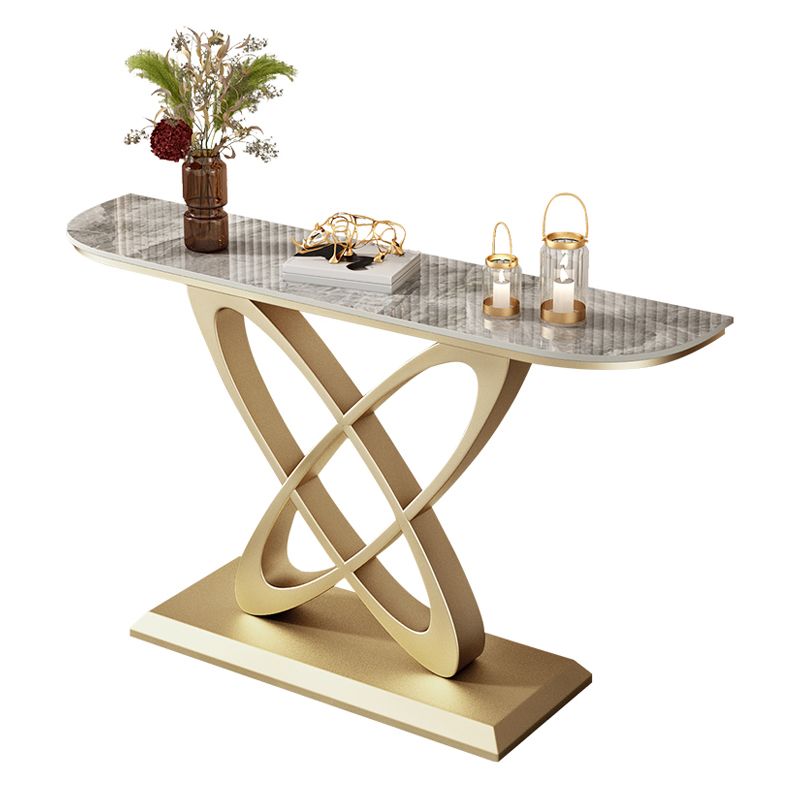 Tavolo console in pietra glam in ferro graffio di divano console resistente alla sala