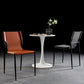 Minimalistisch ontwerp Leather Dining Side stoel ARM -Less vaste achterstoelen