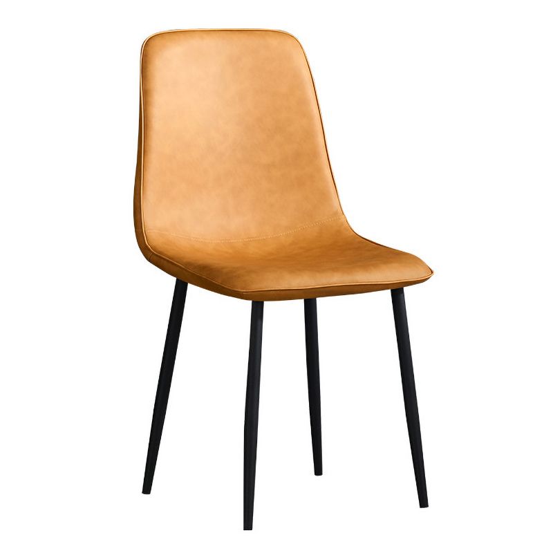 Contemporary Style Metal Chair Kitchen Dining Solid Back Dining Side Chairs Clearhalo ' kitchen&dining_furn' 'Dining Chairs' 'Dining Tables & Seating' 'dining_chair' 'furn' 'furn_dining_chair' 'Furniture' 'furniture_dining_chair' 'Kitchen & Dining Furniture' 'kitchen' 1200x1200_0642e57e-39d2-4faf-93ad-2813e63b2fa3