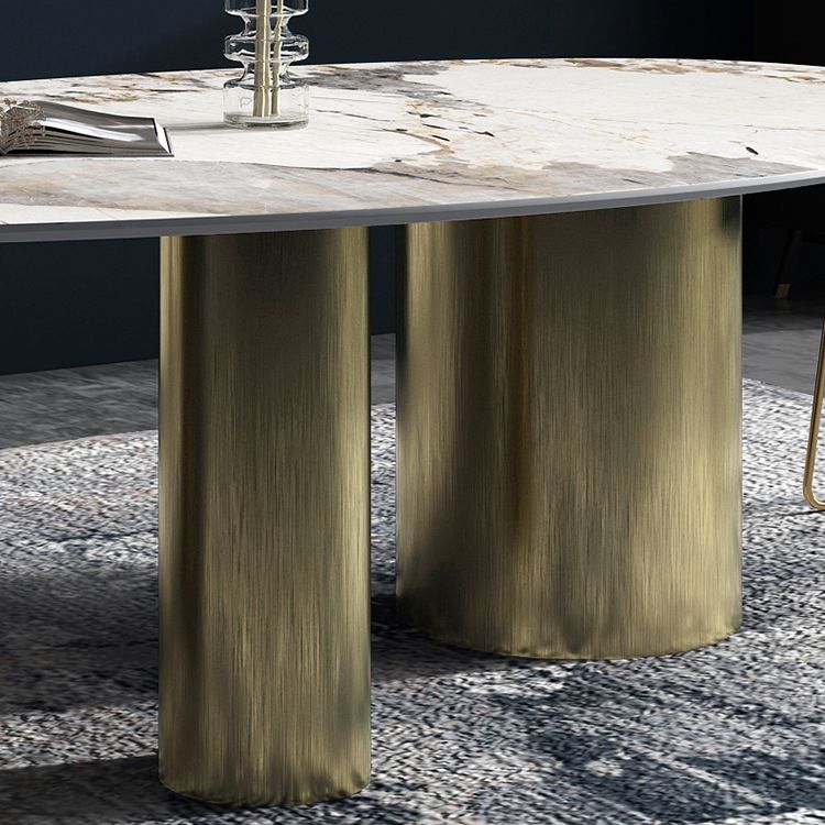 Traditional Luxury Oval Dining Table Sintered Stone Dining Table with 3 Legs Clearhalo ' dining_table' 'Dining Tables & Seating' 'Dining Tables' 'furn' 'furn_dining_table' 'Furniture' 'furniture_dining_table' 'Kitchen & Dining Furniture' 'kitchen&dining_furn' 'kitchen' 'kitchen_dining_table' 1200x1200_0643c33e-6db0-44ad-9c58-5442ed022f08