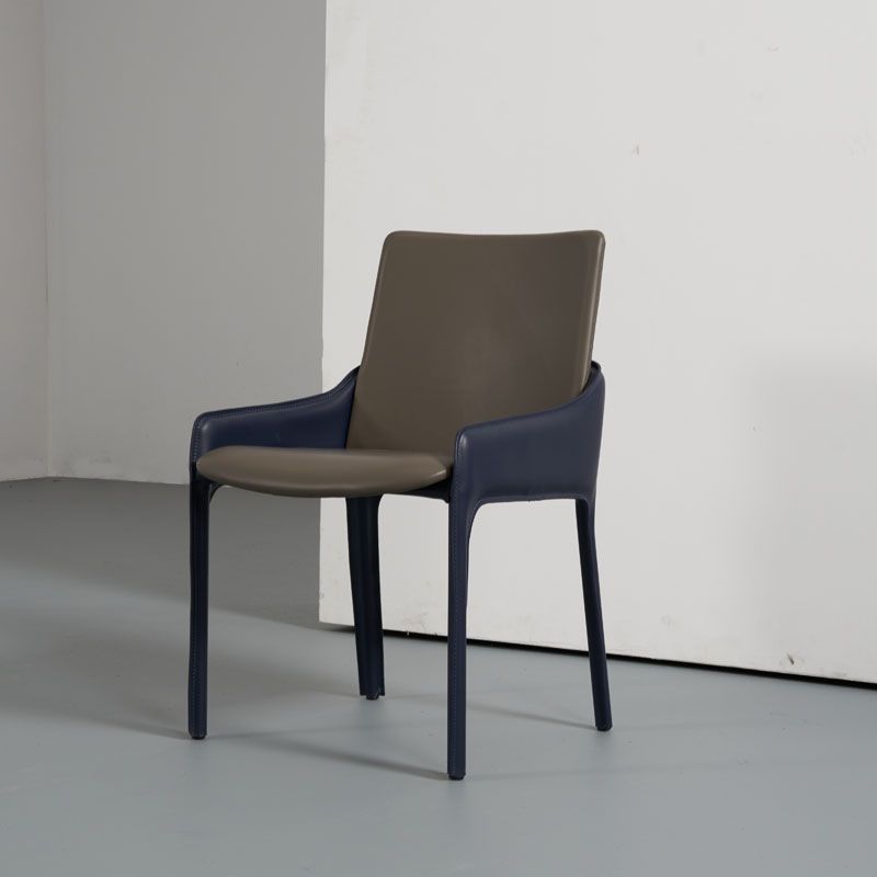 Modern Metal Dining Chair Leather Arm Dining Room Chair for Home Use Clearhalo ' kitchen&dining_furn' 'Dining Chairs' 'Dining Tables & Seating' 'dining_chair' 'furn' 'furn_dining_chair' 'Furniture' 'furniture_dining_chair' 'Kitchen & Dining Furniture' 'kitchen' 1200x1200_0643f840-dd36-4854-b968-16302411540d